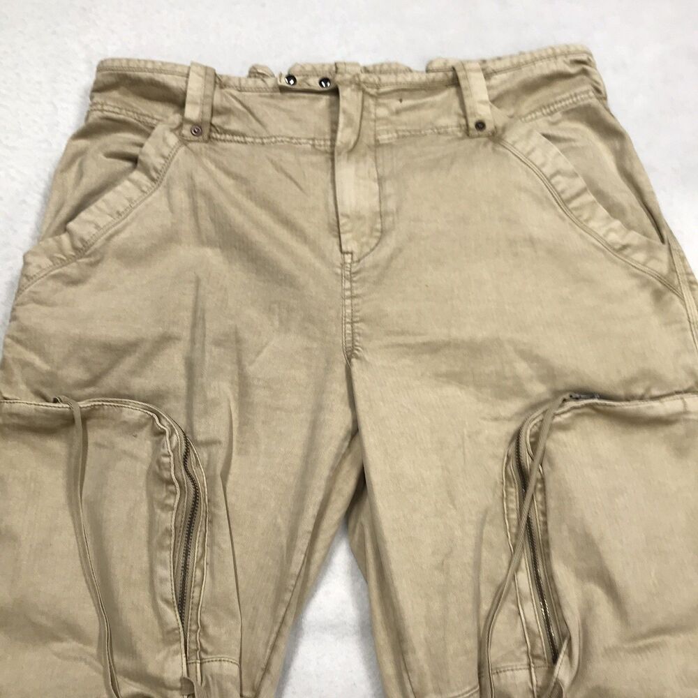 FREE PEOPLE We the Free Cant Compare Slouch Cargo Pant Women L(36x28) Khaki Tan - Picture 3 of 14